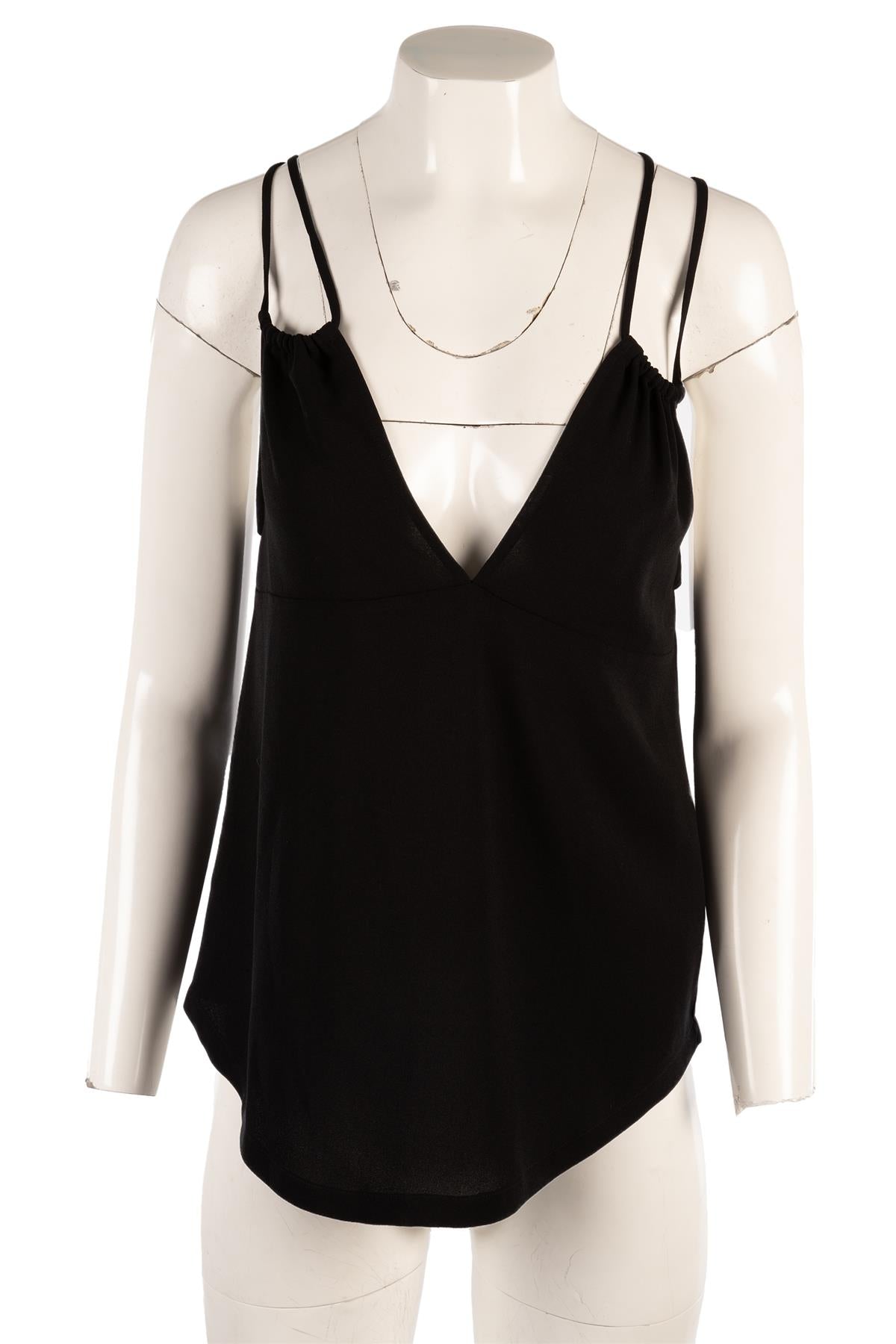 IRO BLACK CREPE TOP FR 38 UK 10
