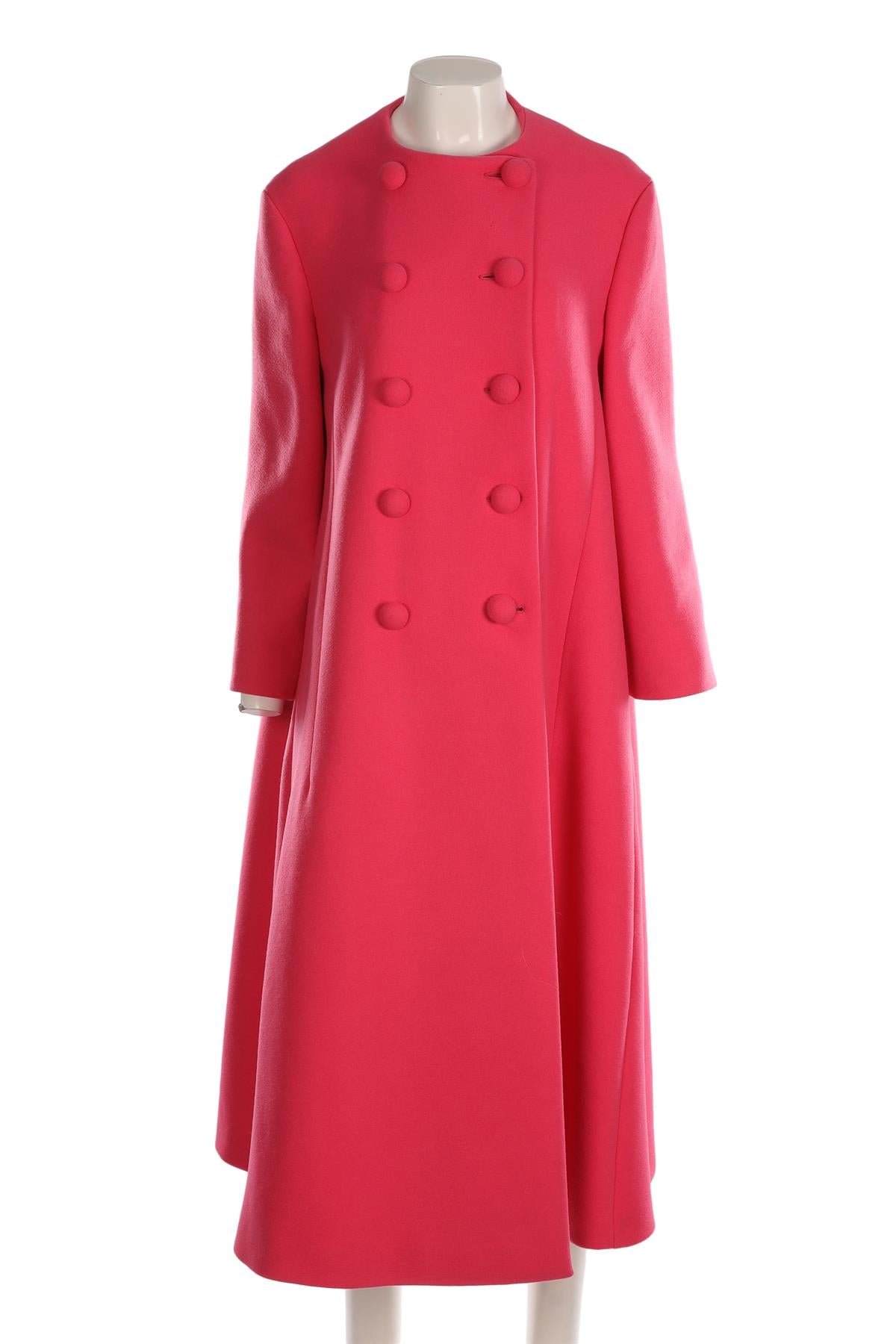 GUCCI PINK WOOL COAT IT 44 UK 12