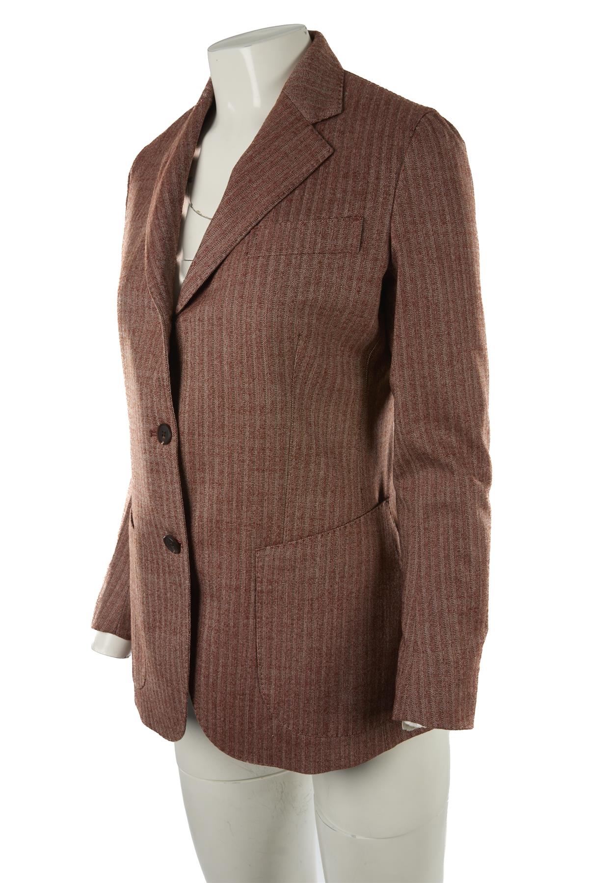 GIULIVA HERITAGE BROWN WOOL BLAZER IT 38 UK 6