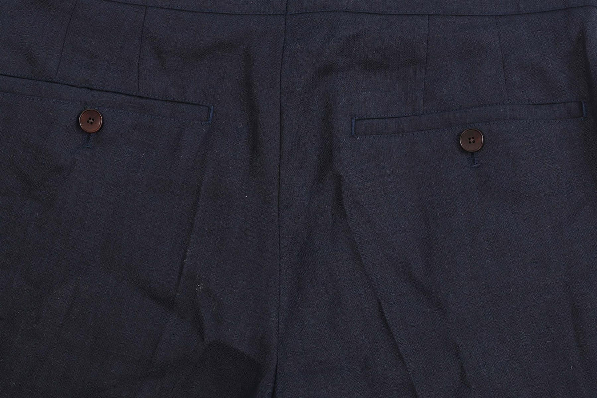 MR P NAVY LINEN SHORTS UK/US W30