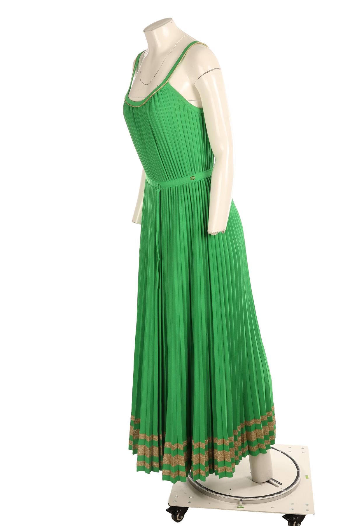 GUCCI GREEN KNIT MAXI DRESS LARGE