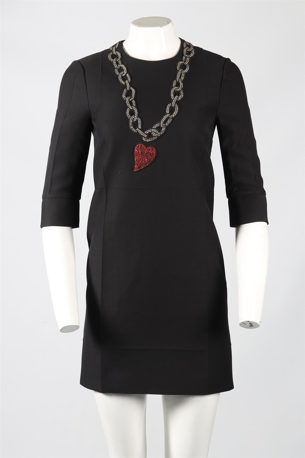 GUCCI SILK AND WOOL BLEND MINI DRESS IT 38 UK 6
