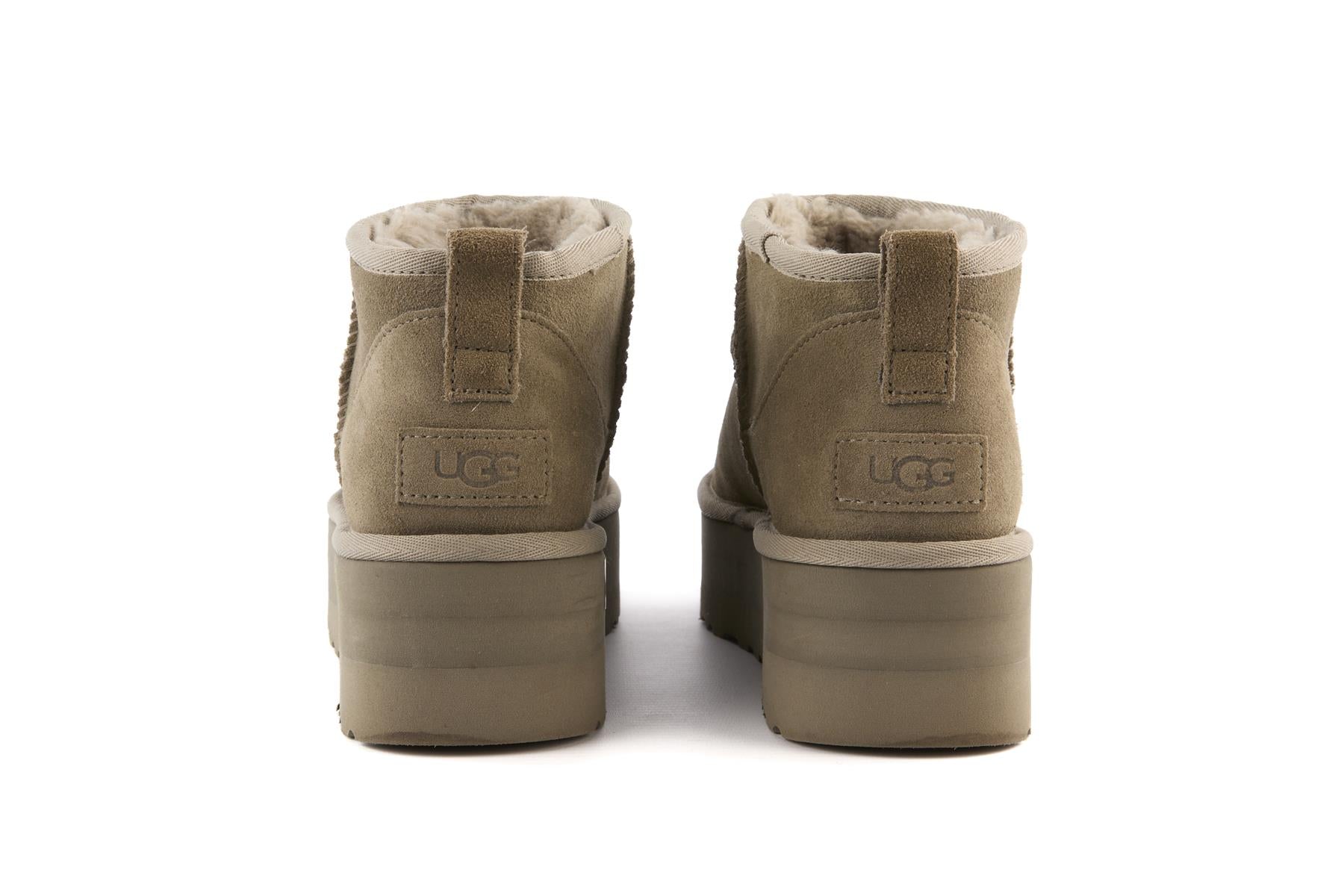 UGG GREY SUEDE PLATFORM ANKLE BOOTS UK 7 EU 40 US 9