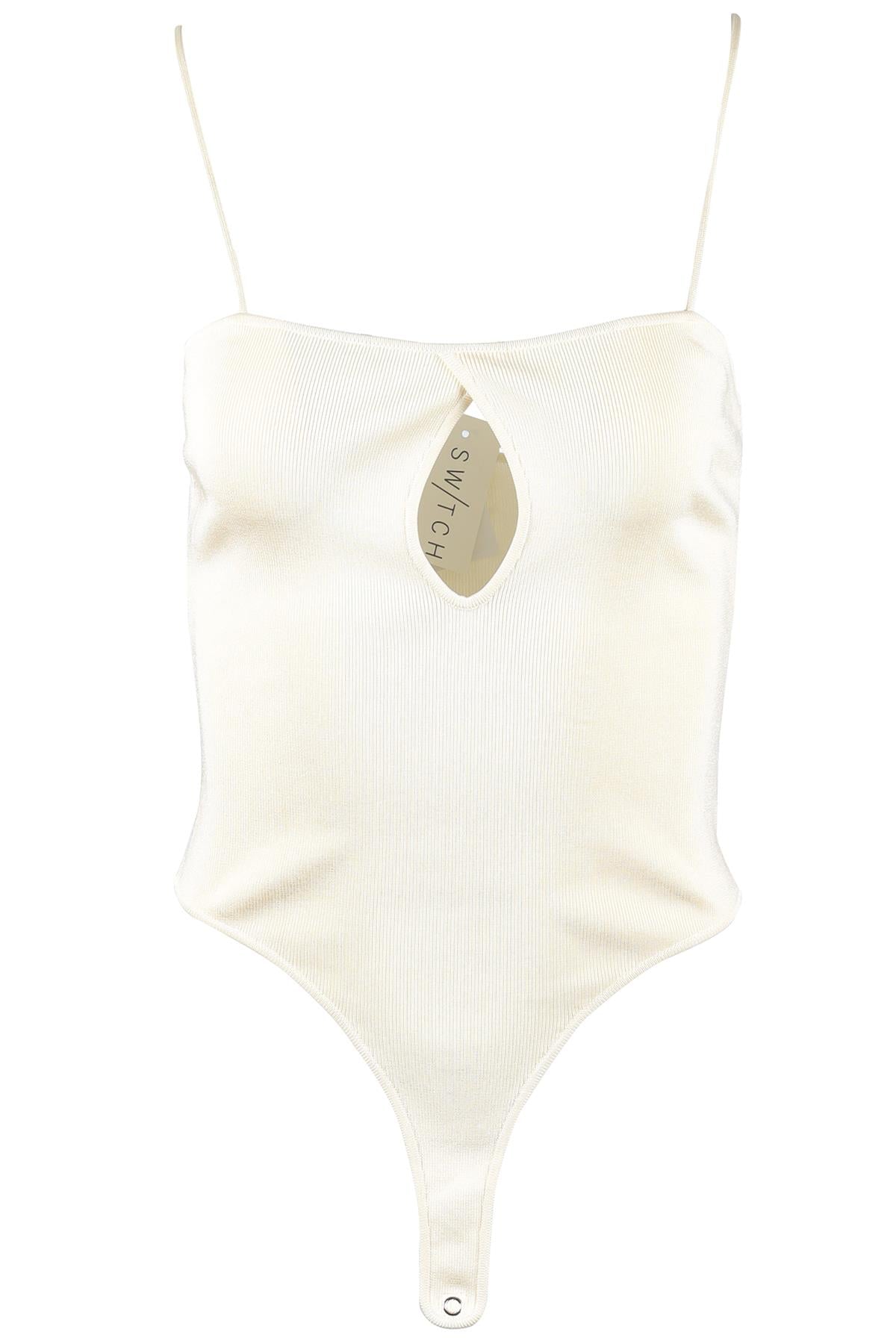 LAPOINTE CREAM KNIT BODYSUIT XSMALL