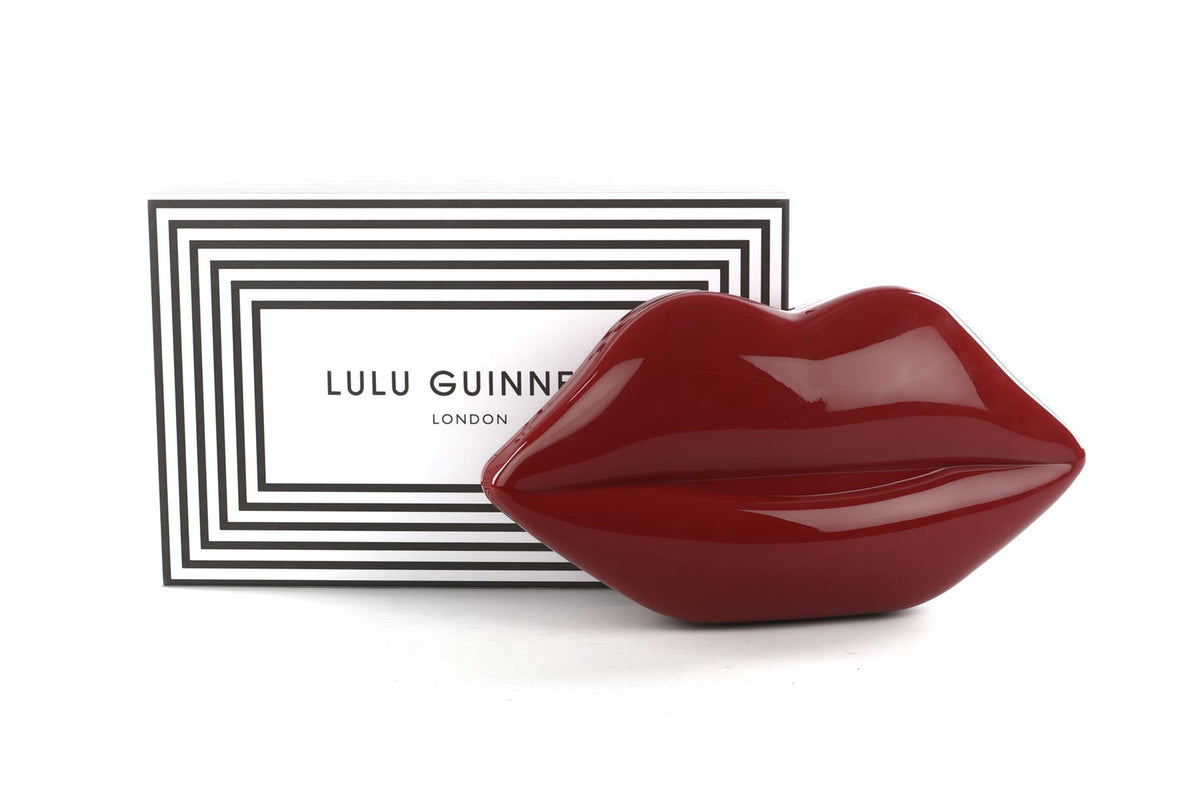 Lulu Guiness Red Lulu Medium Red Lips Clutch