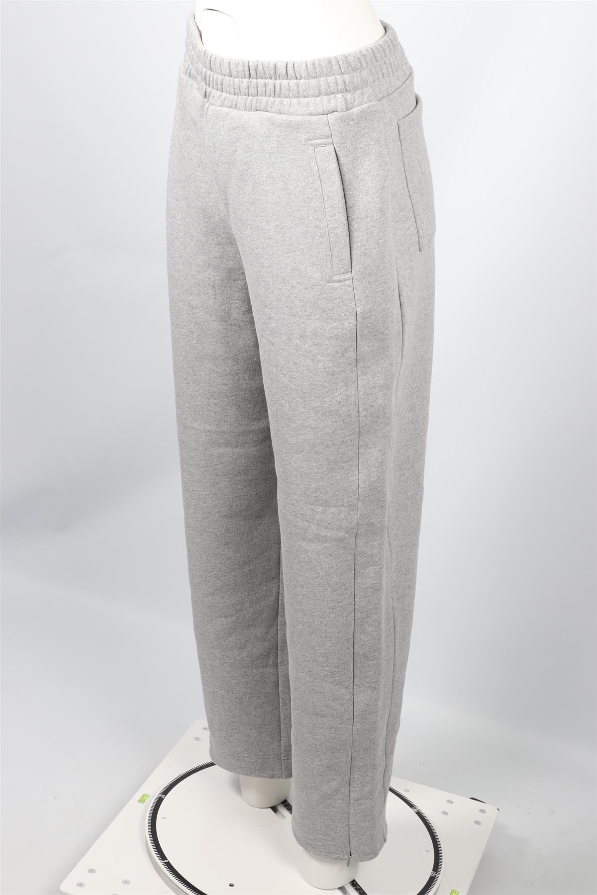 ME+EM GREY COTTON BLEND STRAIGHT LEG PANTS UK 8