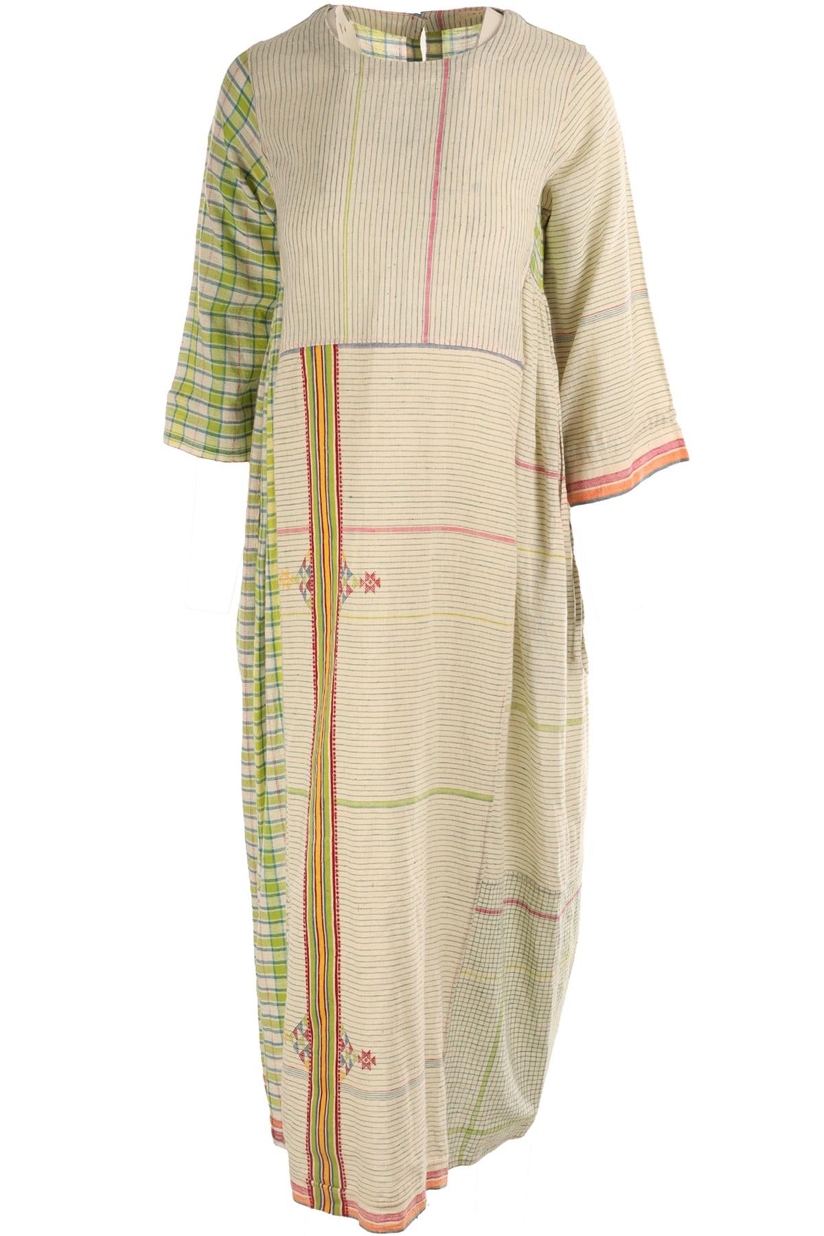 INJIRI MULTI COTTON MIDI DRESS XSMALL