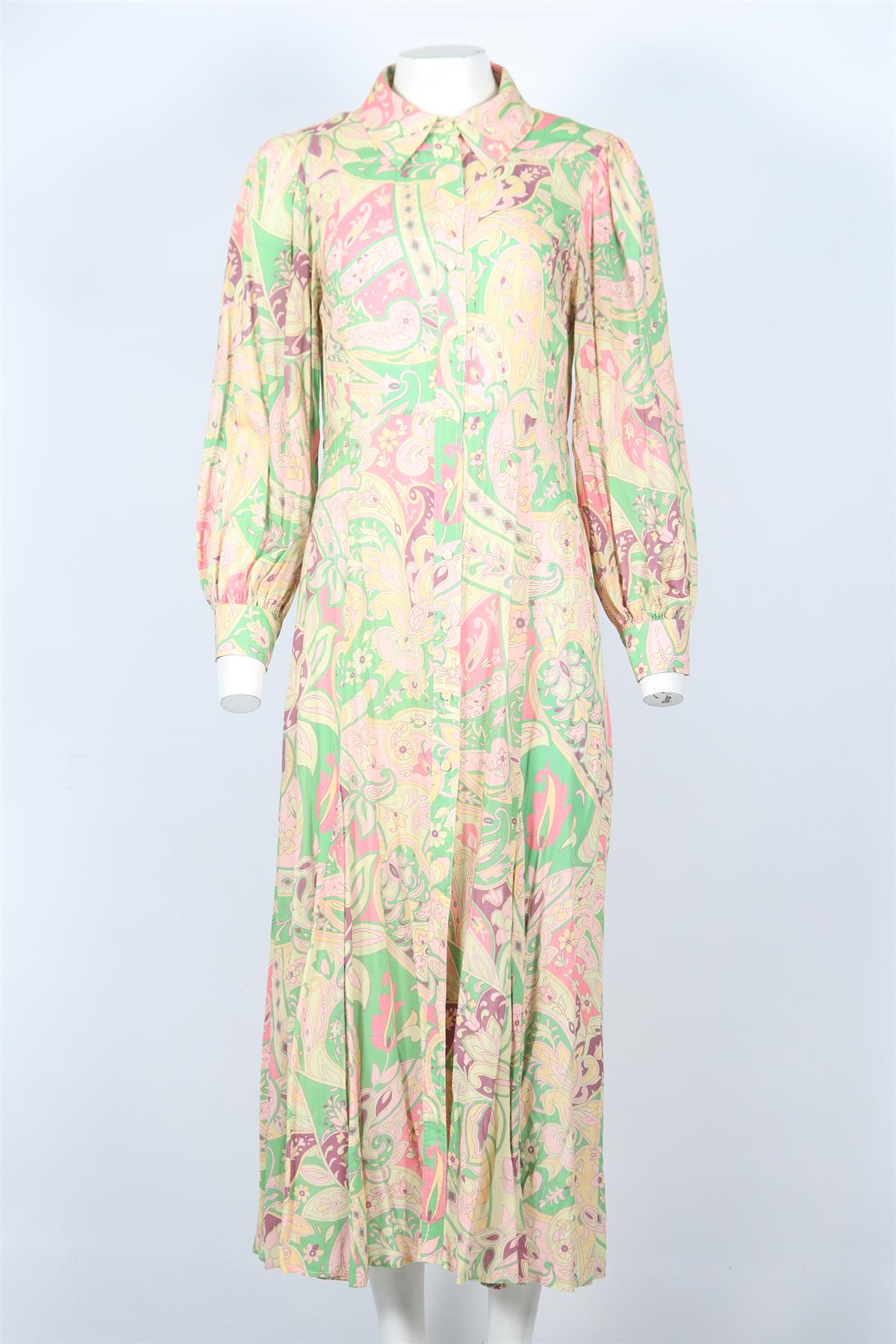 RIXO VISCOSE MAXI DRESS UK 12