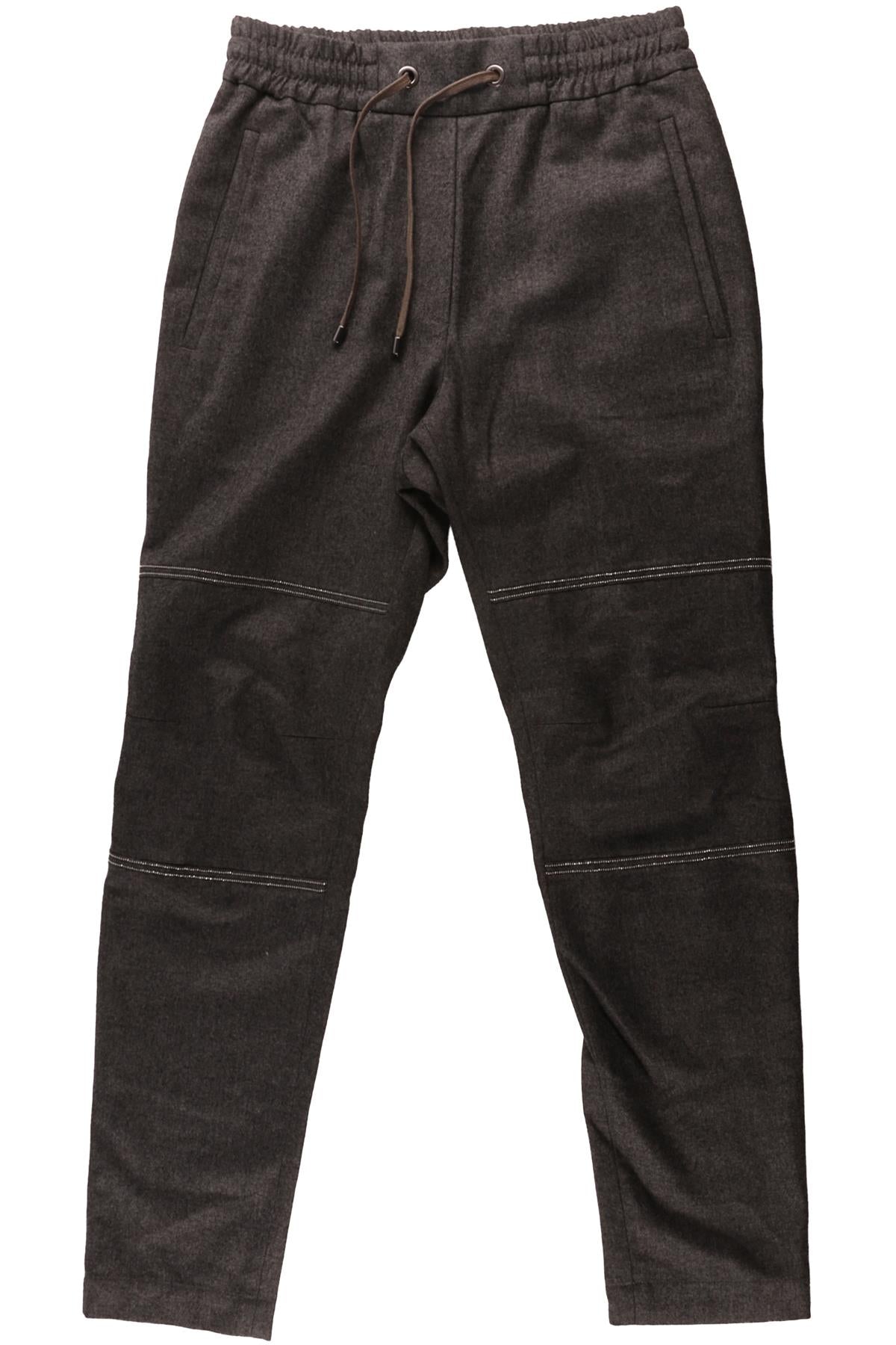 BRUNELLO CUCINELLI GREY WOOL PANTS IT 38 UK 6