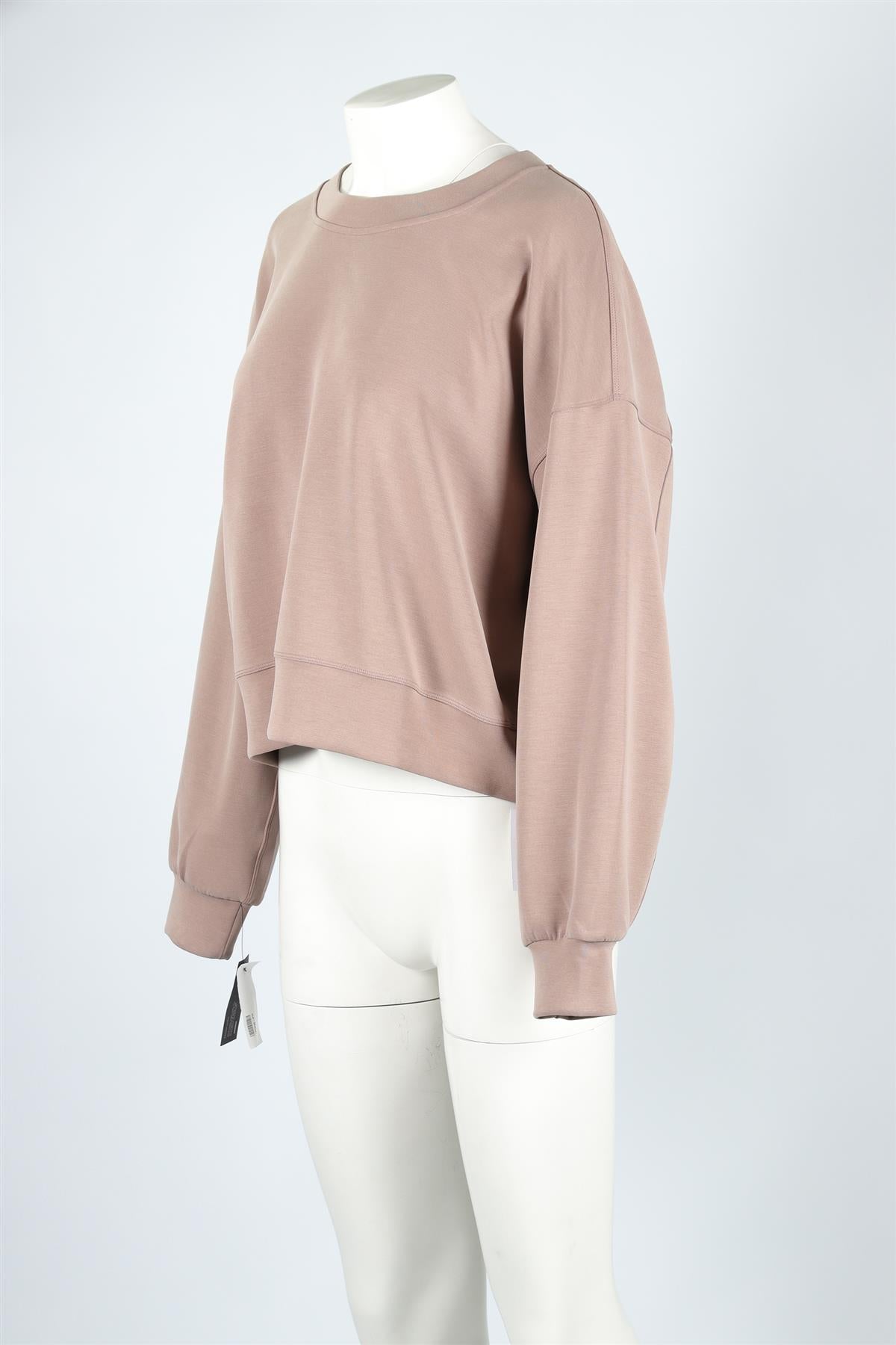 LULULIEMON BROWN JERSEY SWEATSHIRT US 10 UK 14