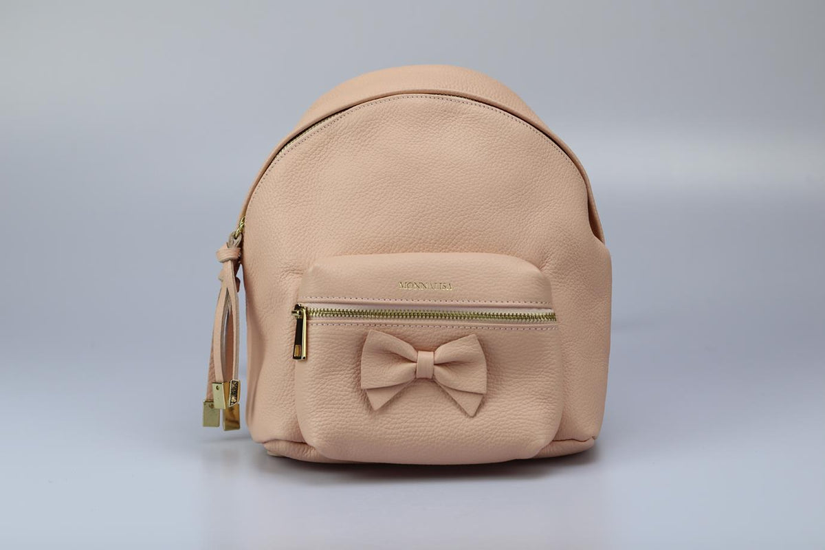 MONNALISA KIDS GIRLS LEATHER BACKPACK