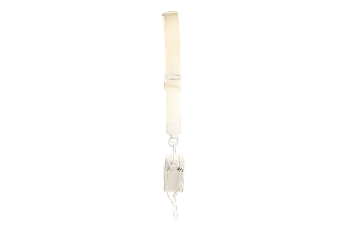 MARC JACOBS WHITE SNAPSHOT LEATHER SHOULDER BAG