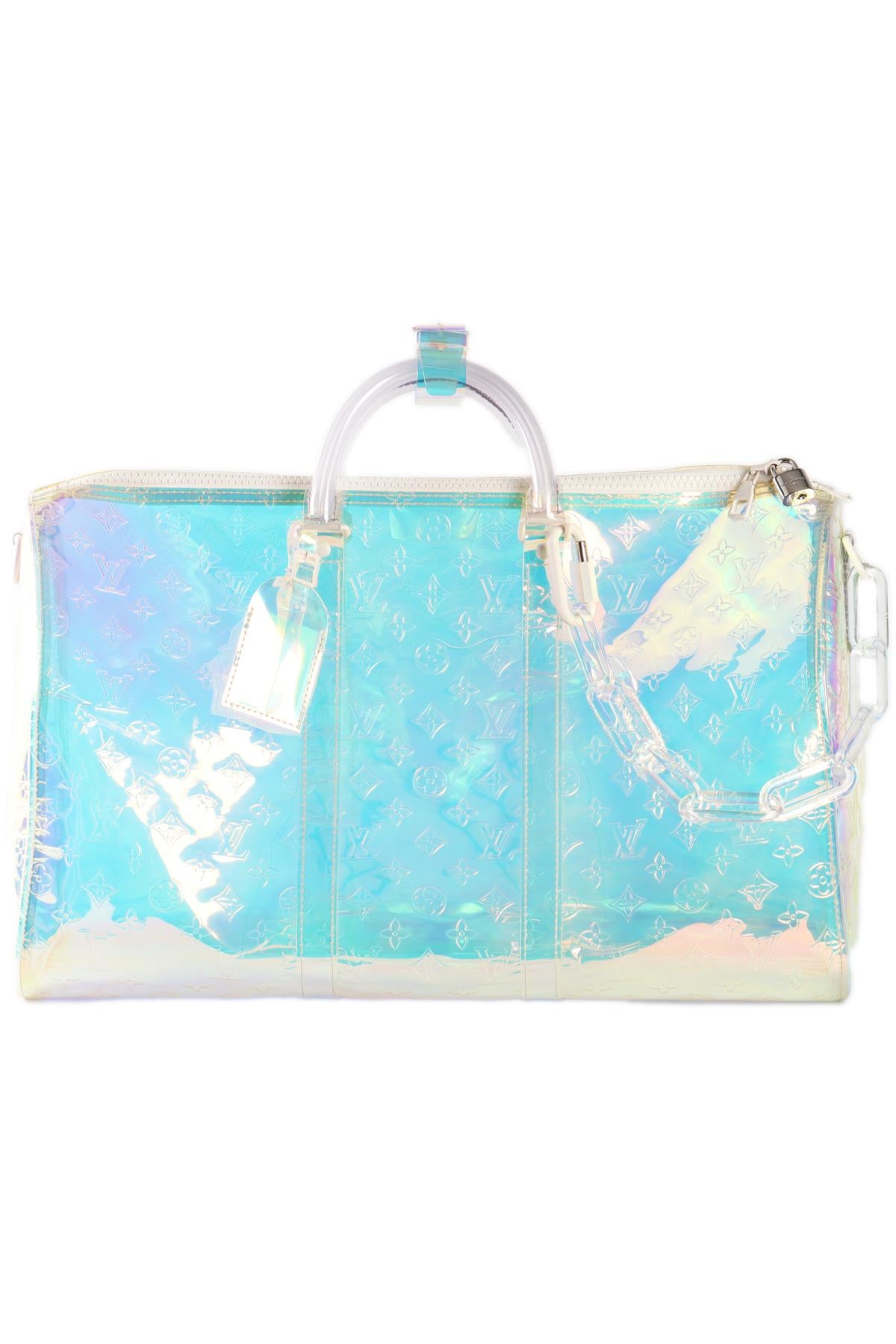 LOUIS VUITTON MULTI 2019 KEEPALL BANDOULIÈRE 50 PRISM MONOGRAM PVC TRAVEL BAG