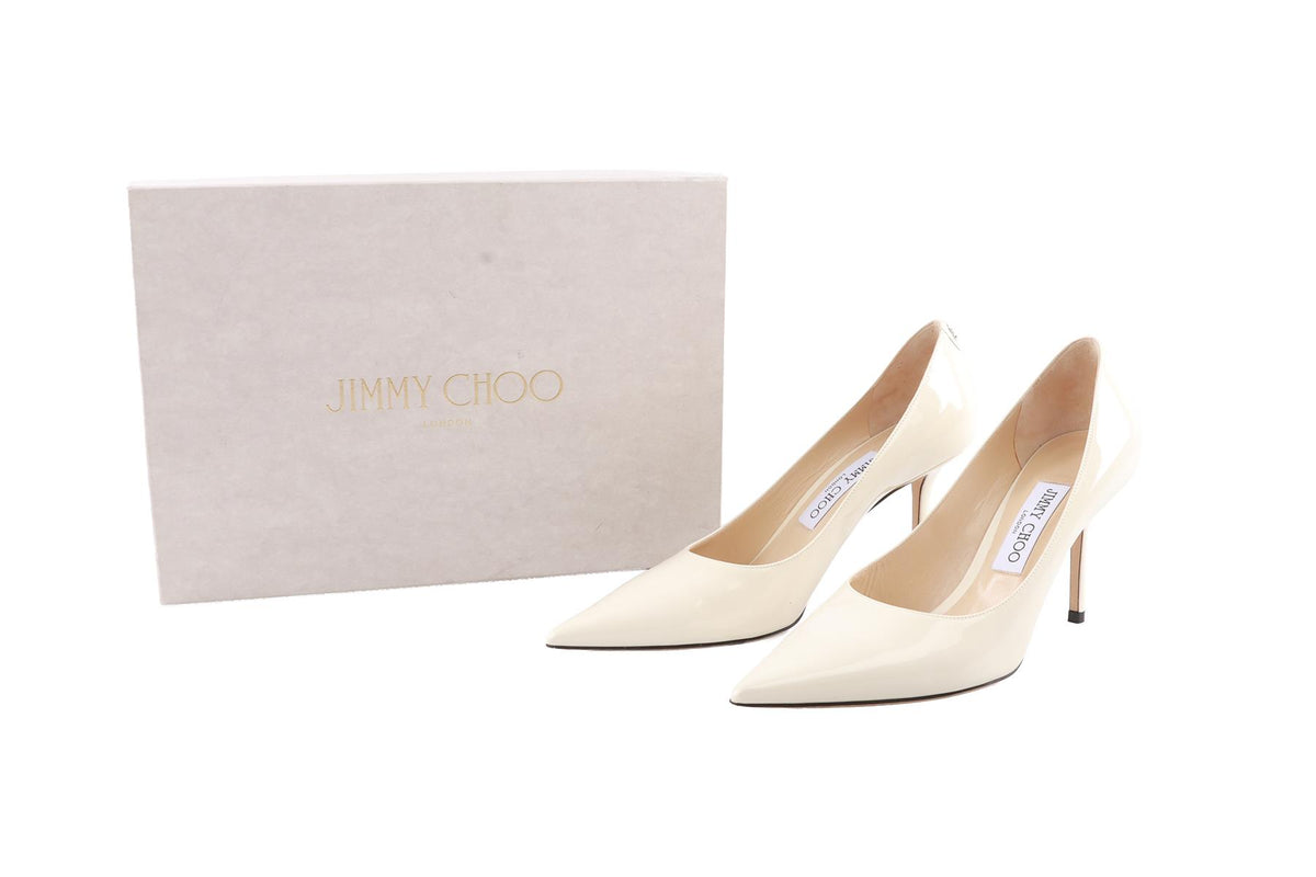 IVORY PATENT LEATHER PUMPS
