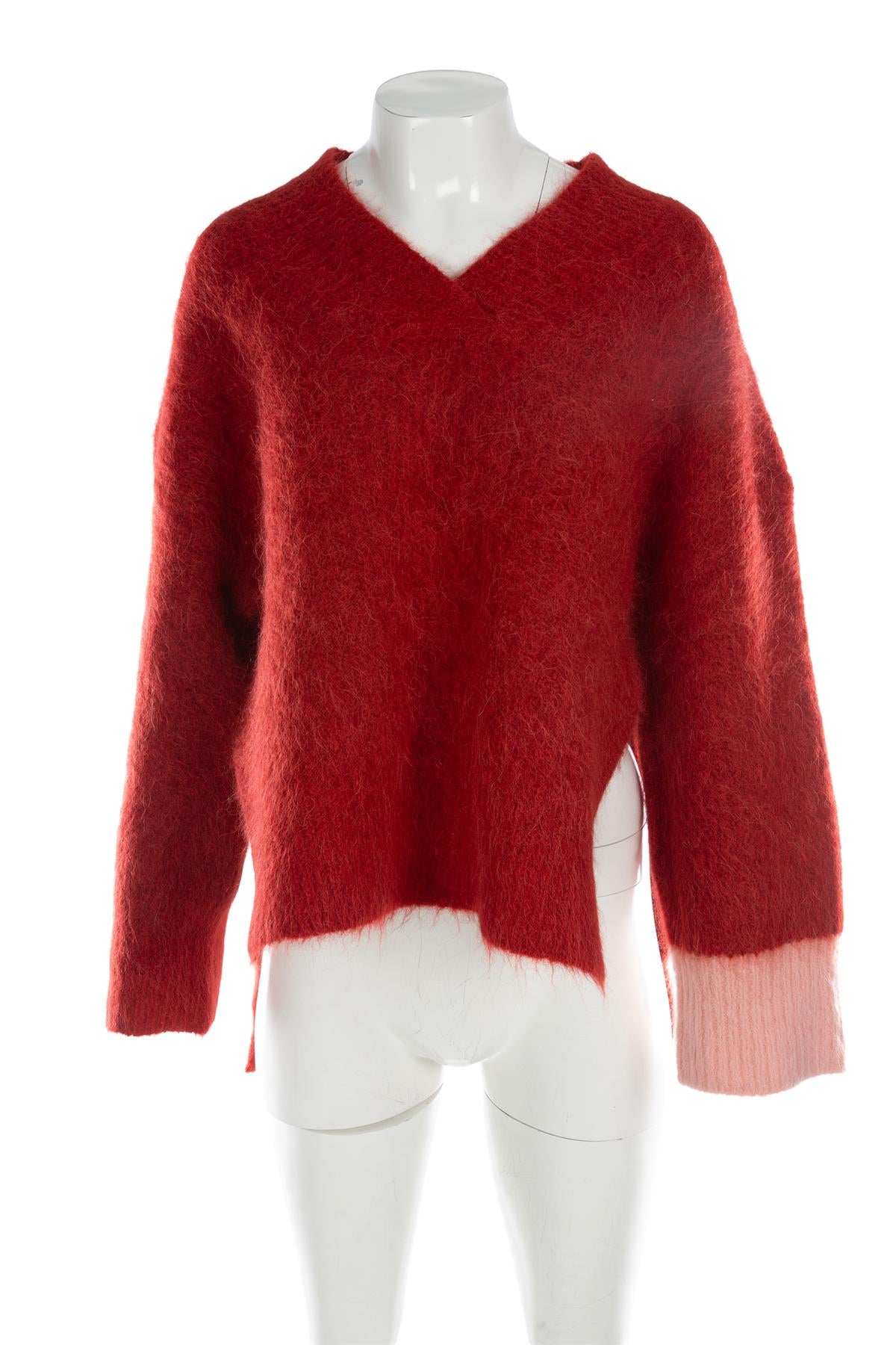 ROKSANDA RED ALPACA SWEATER SMALL