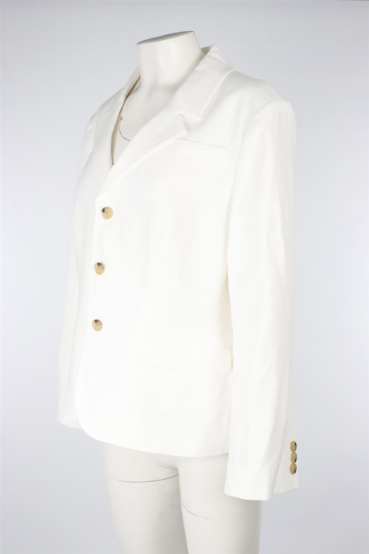 FRAME WHITE LINEN BLAZER UK 16