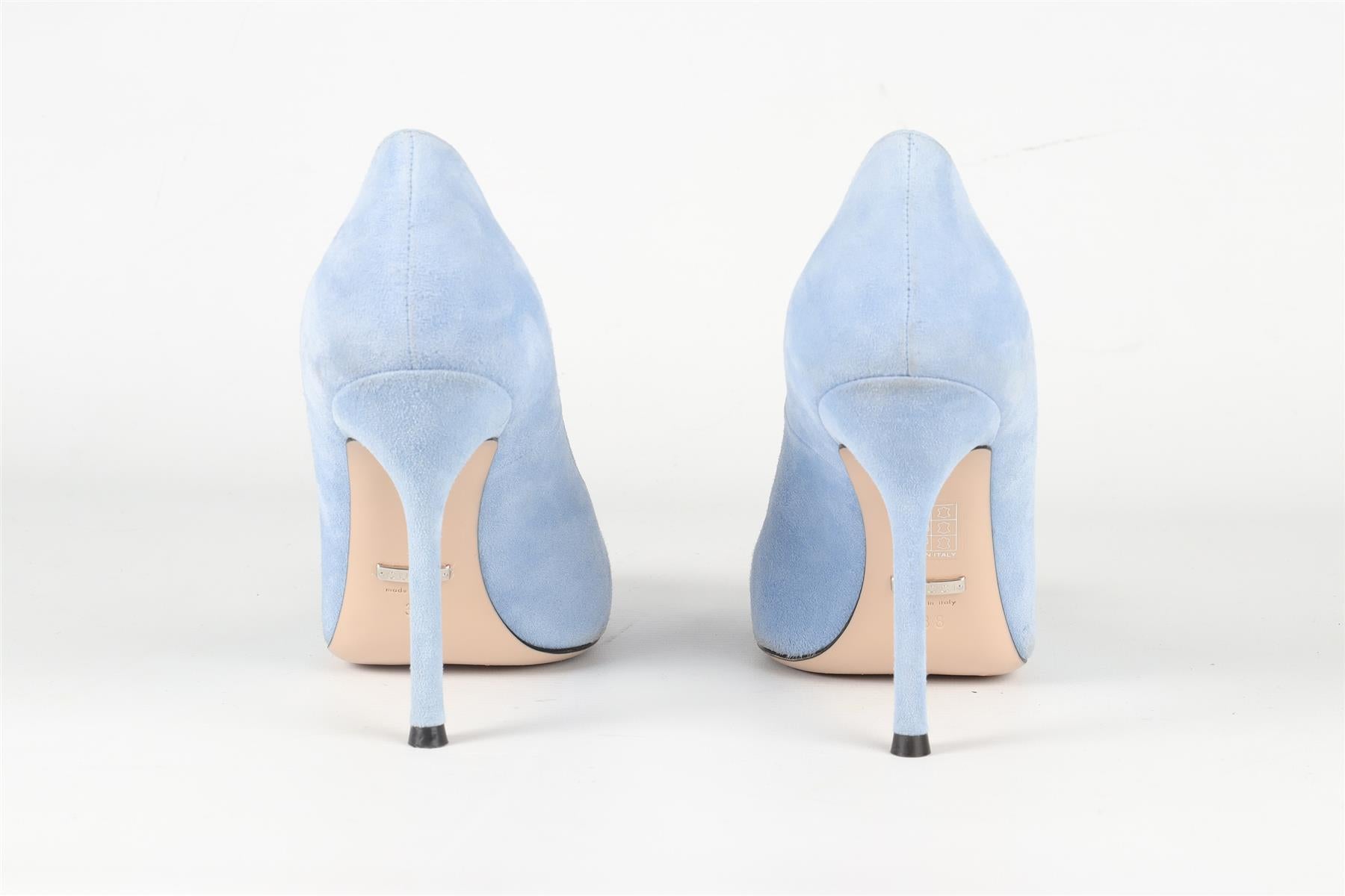 GUCCI BLUE DIONYSUS SUEDE PUMPS EU 38 UK 5 US 8