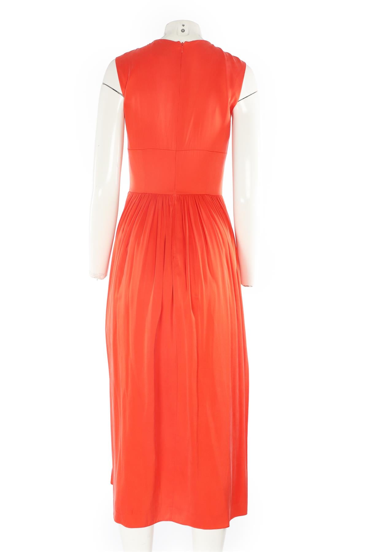 TOVE ORANGE SILK MAXI DRESS FR 36 UK 8