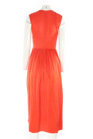 TOVE ORANGE SILK MAXI DRESS FR 36 UK 8