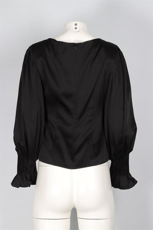 PETER PILOTTO BLACK SATIN TOP UK 8