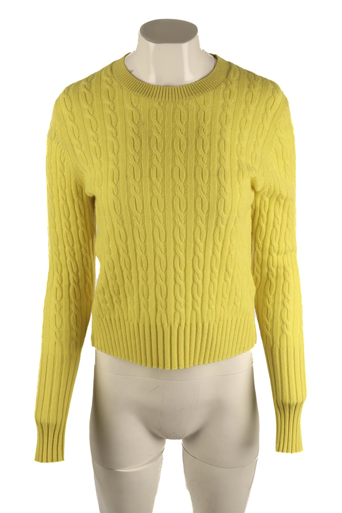 GUEST IN RESIDENCE YELLOW CASHMERE SWEATER MEDIUM