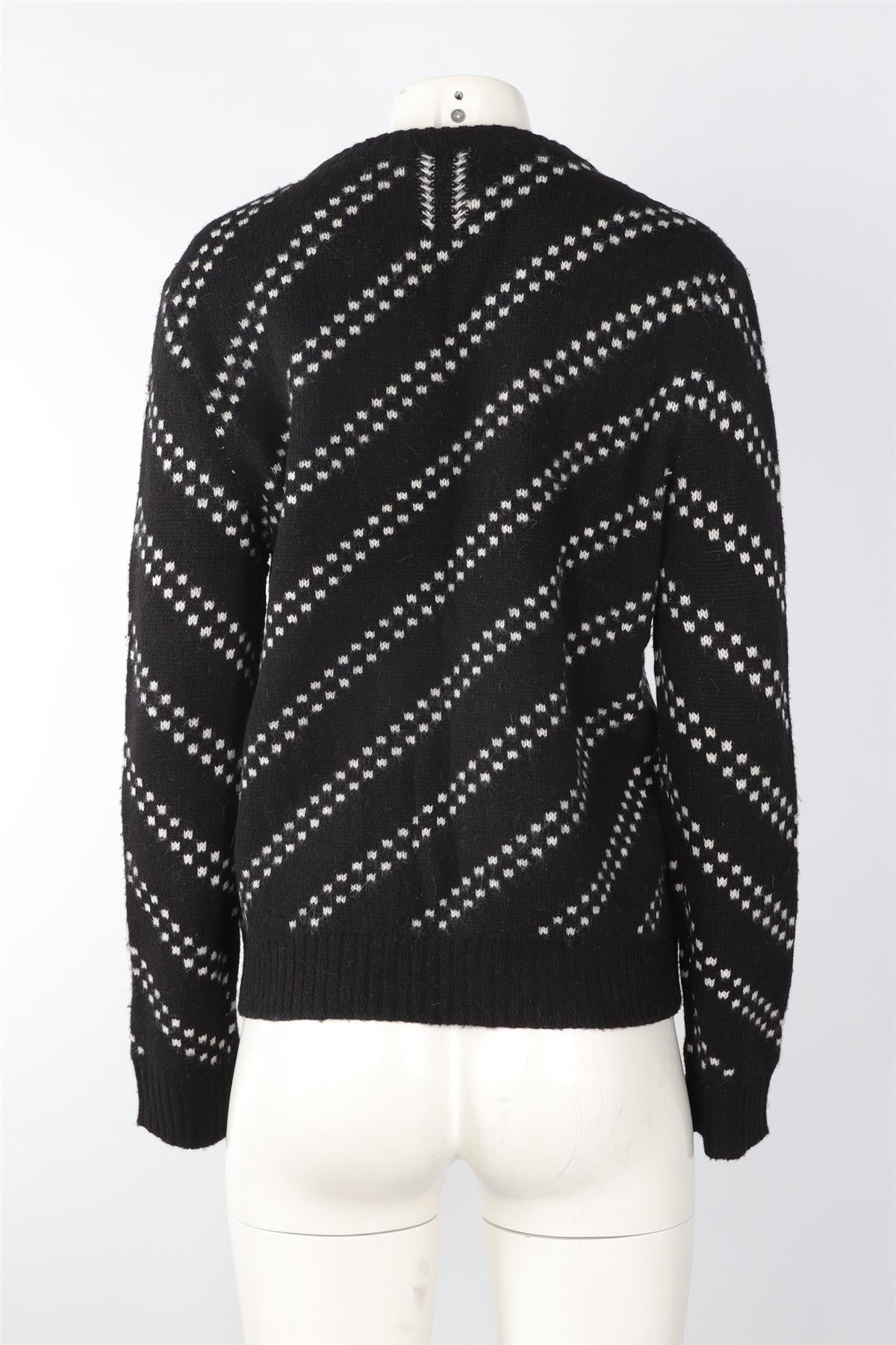 SAINT LAURENT BLACK WOOL SWEATER XLARGE