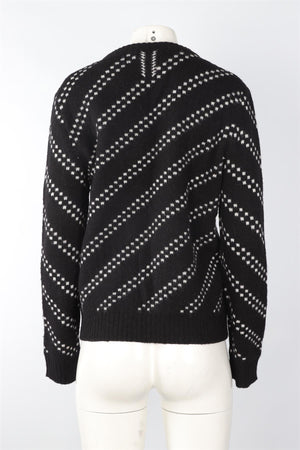 SAINT LAURENT BLACK WOOL SWEATER XLARGE
