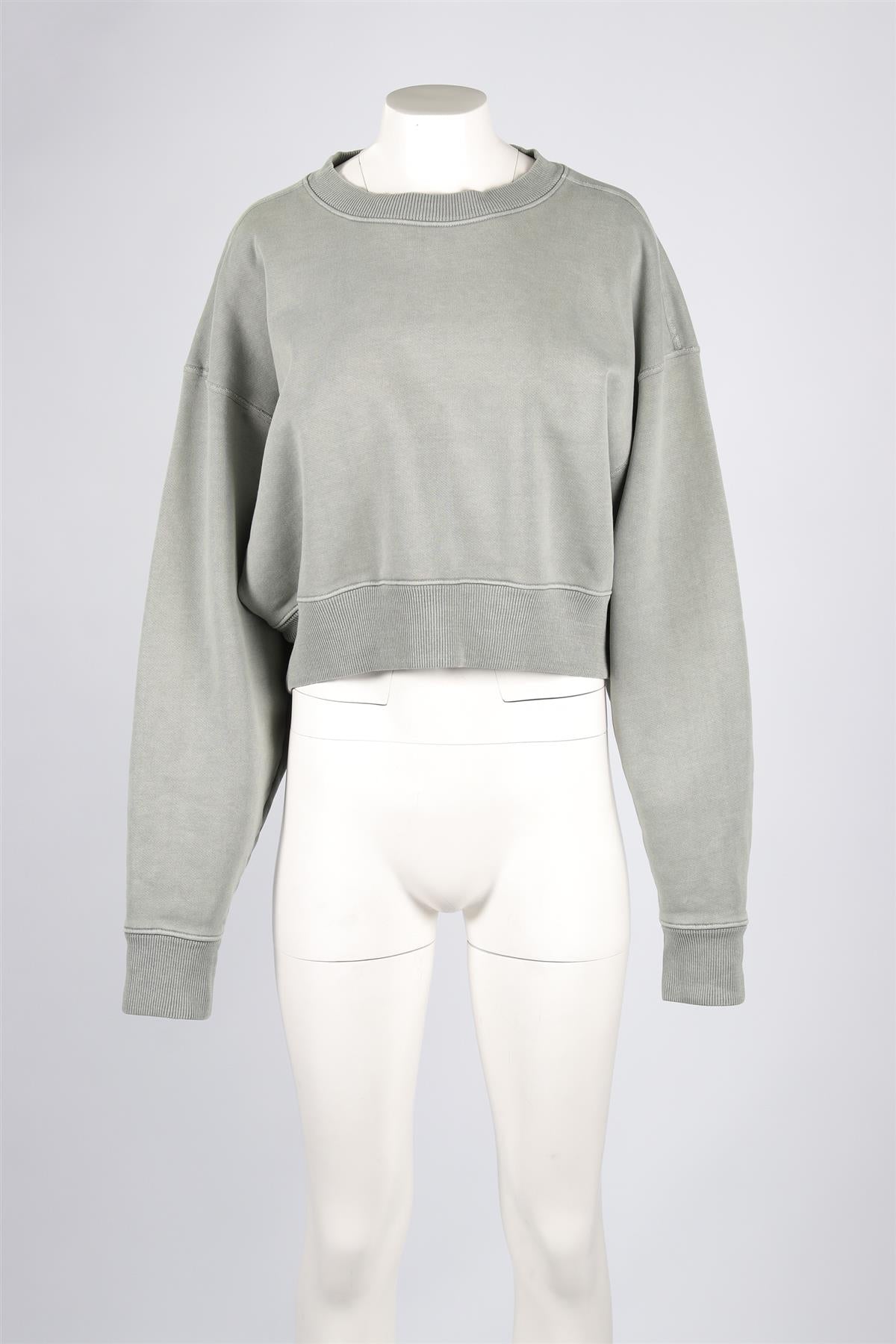 SLVRLAKE GREEN COTTON SWEATSHIRT LARGE