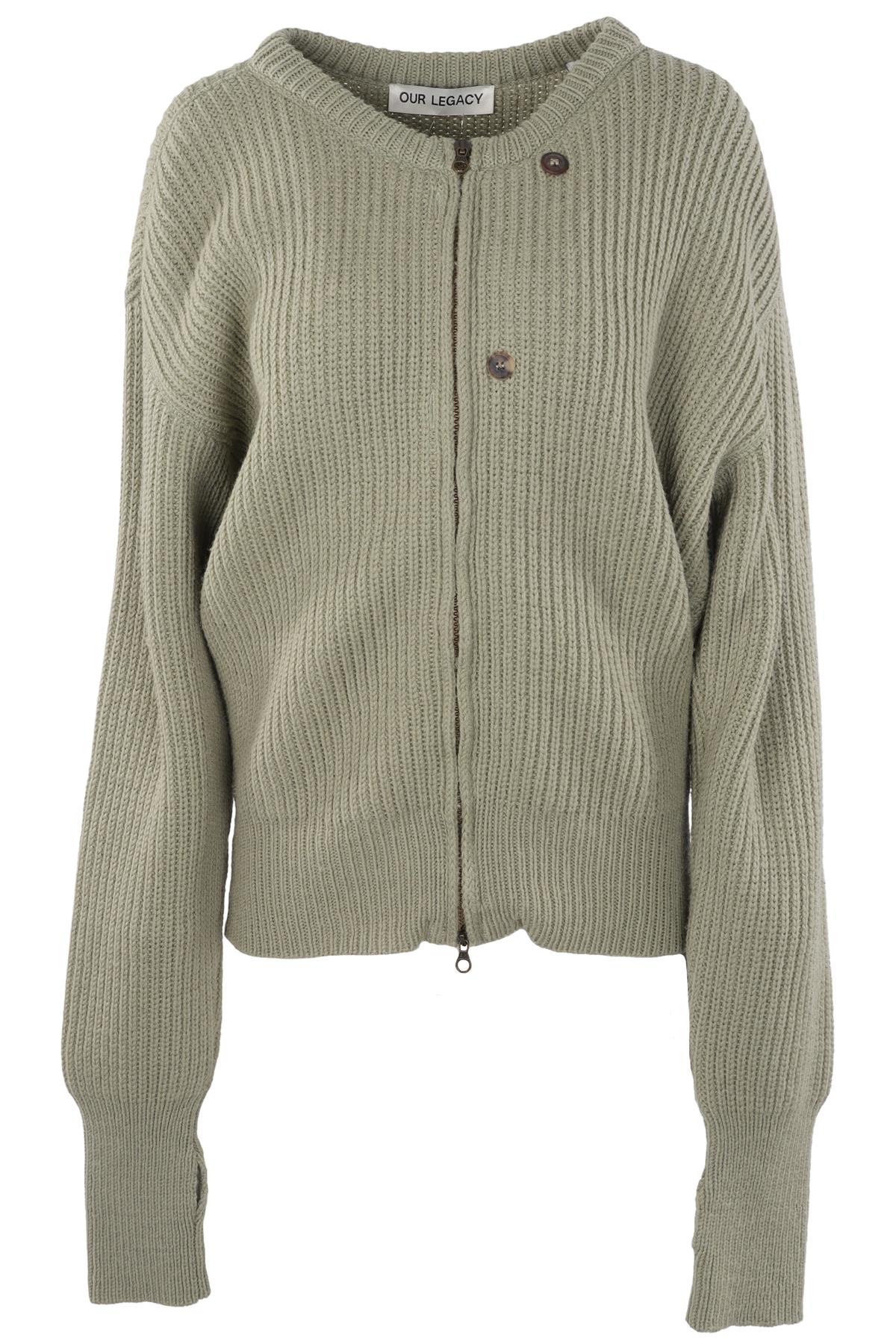 OUR LEGACY GREEN MEN'S WOOL CARDIGAN IT 50