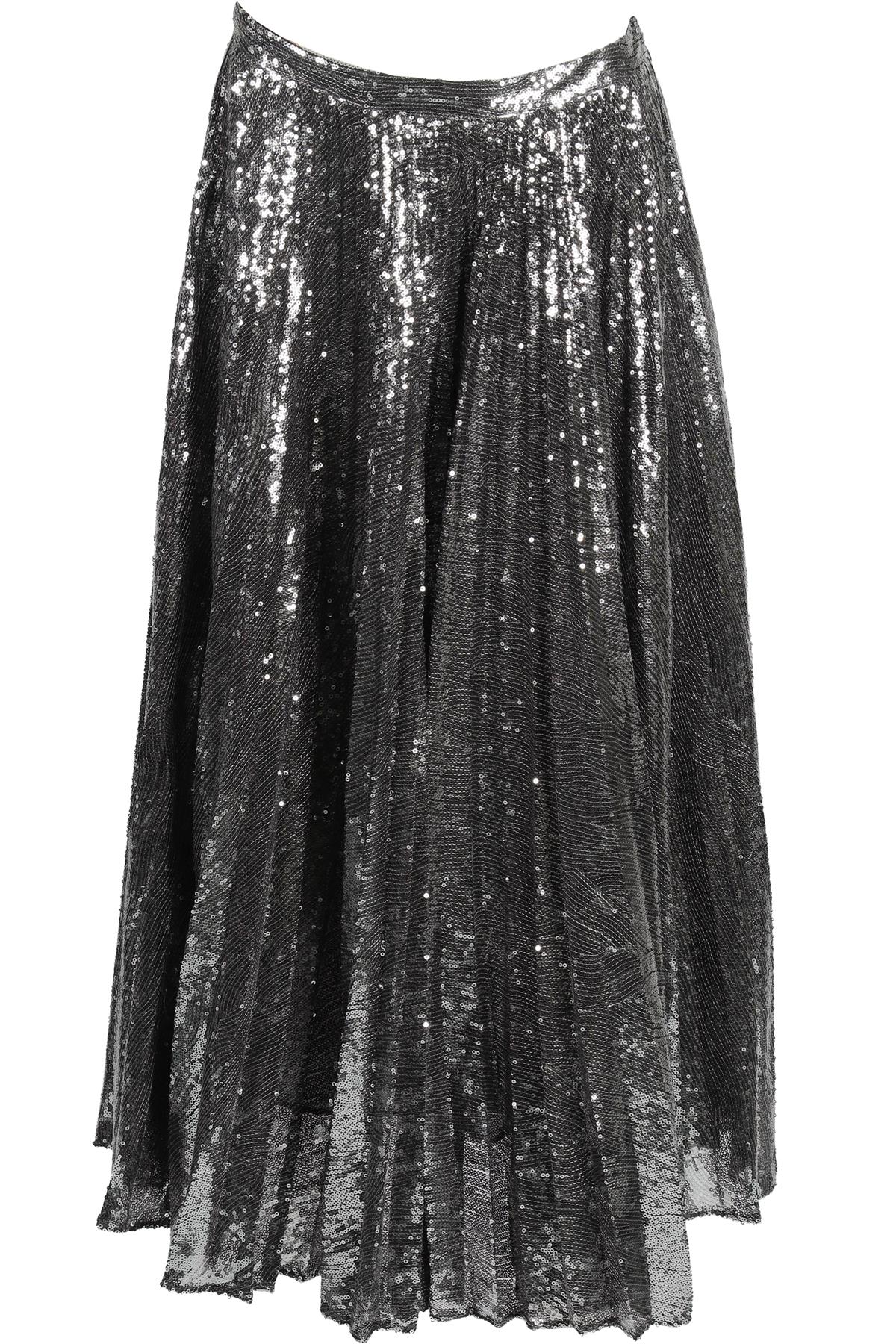 MARCO DE VINCENZO GREY SEQUIN MIDI SKIRT IT 42 UK 10