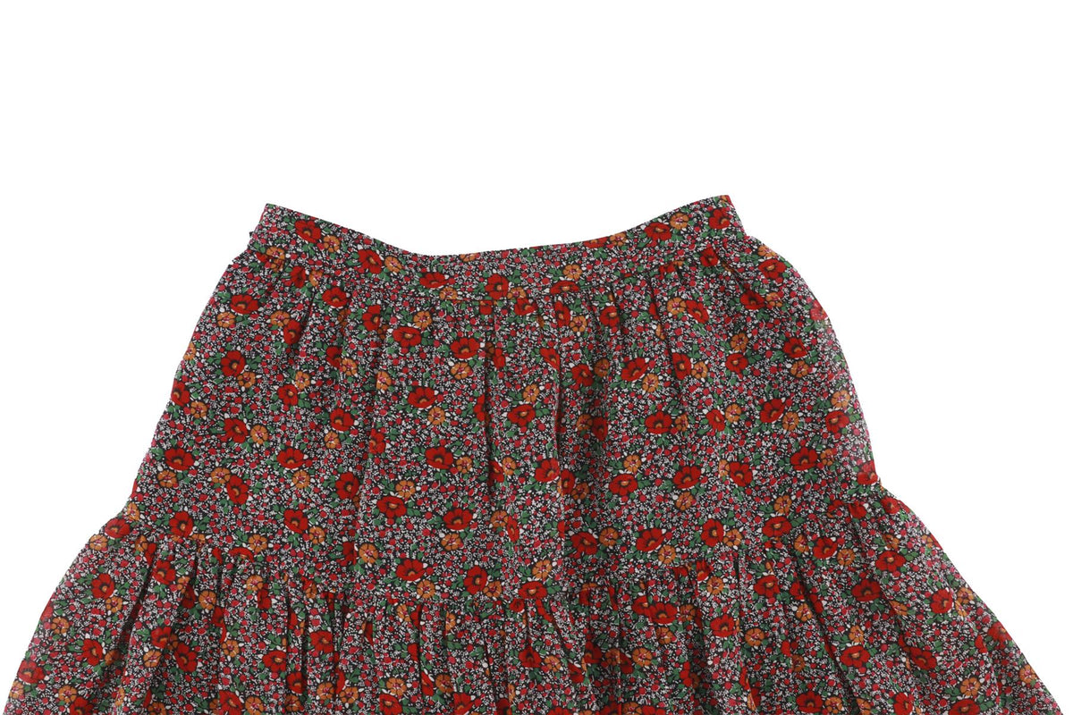 SAINT LAURENT MULTI SILK MINI SKIRT FR 34 UK 6