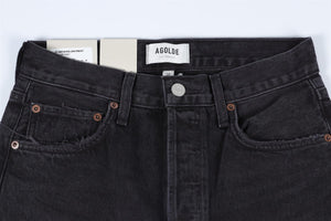AGOLDE BLACK HIGH RISE STRAIGHT LEG JEANS W24 UK 6