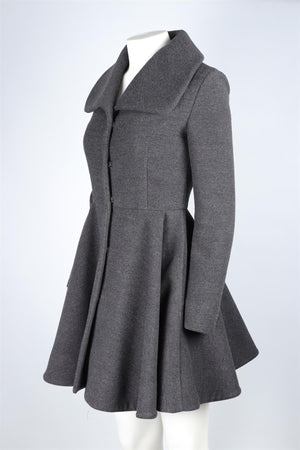 MIU MIU GREY WOOL COAT IT 38 UK 6