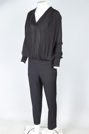 JAY AIR BLACK WOOL JUMPSUIT SMALL