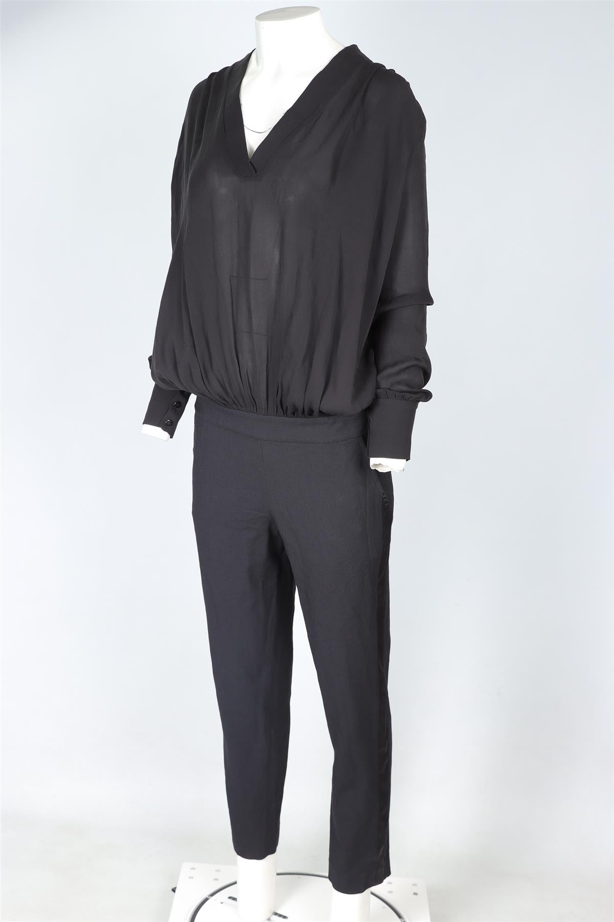 JAY AIR BLACK WOOL JUMPSUIT SMALL