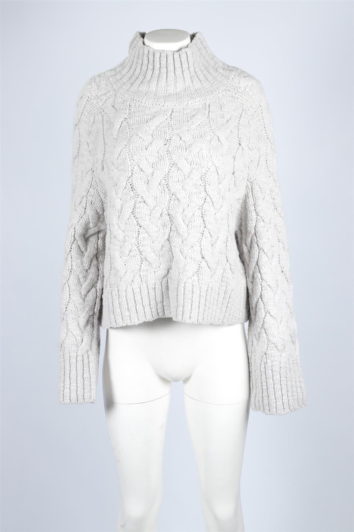 REFORMATION GREY WOOL SWEATER LARGE