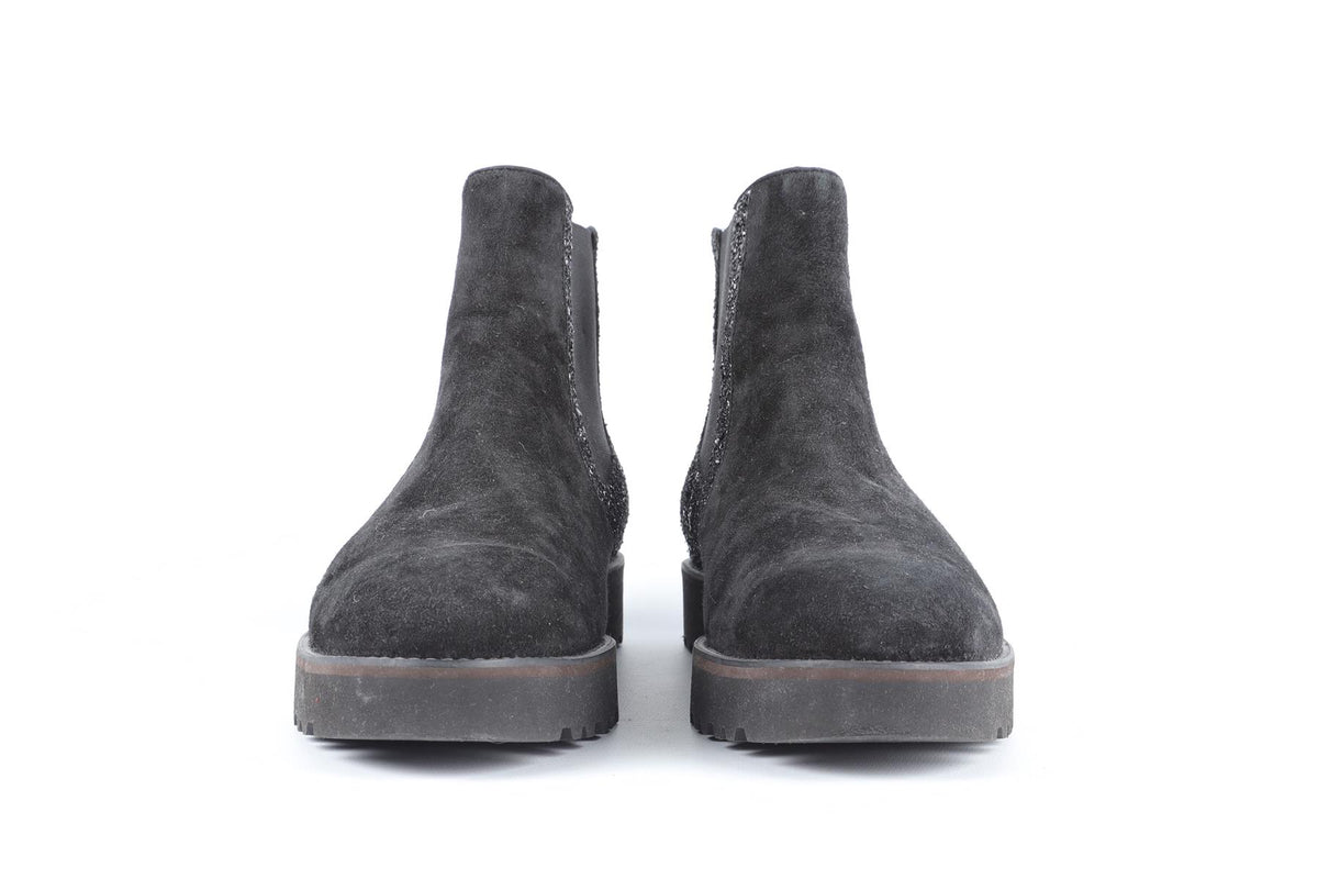 HOGAN BLACK SUEDE ANKLE BOOTS EU 38.5 UK 5.5 US 8.5