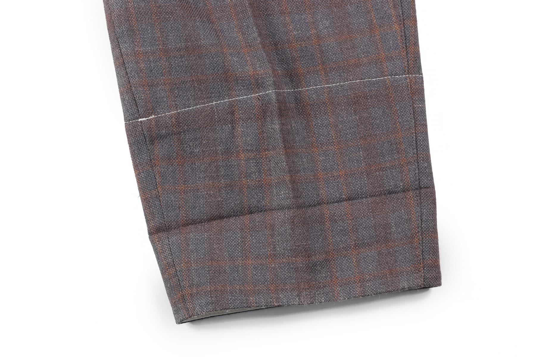CELINE GREY WOOL STRAIGHT LEG PANTS FR 36 UK 8