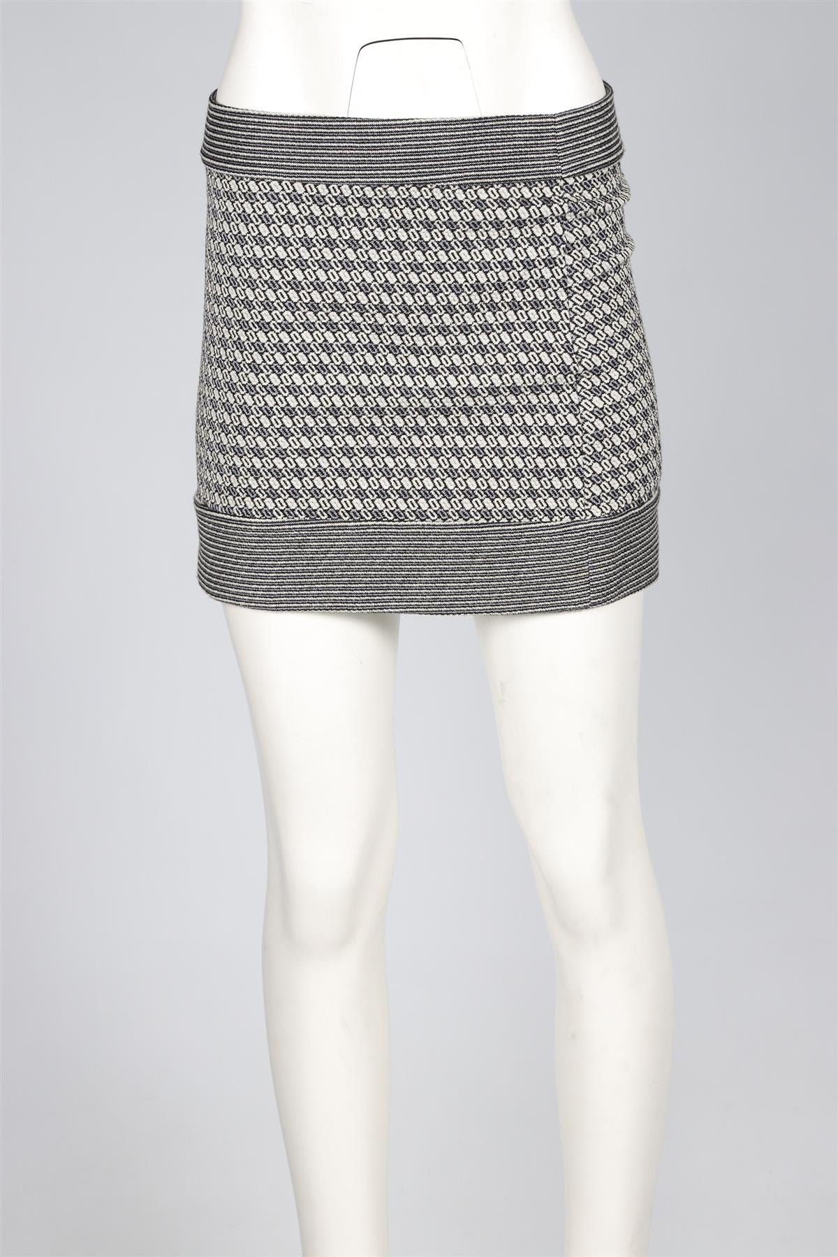 DIANE VON FURSTENBERG BLUE WOOL MINI SKIRT UK 6
