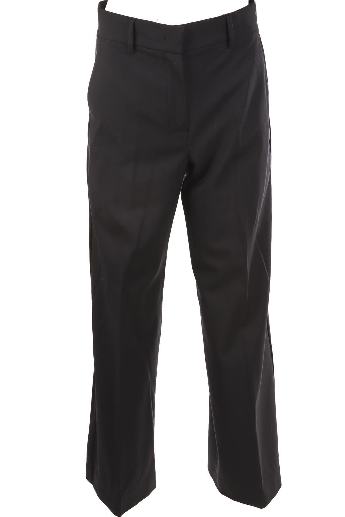 WEEKEND MAX MARA NAVY WOOL WIDE LEG PANTS IT 38 UK 6