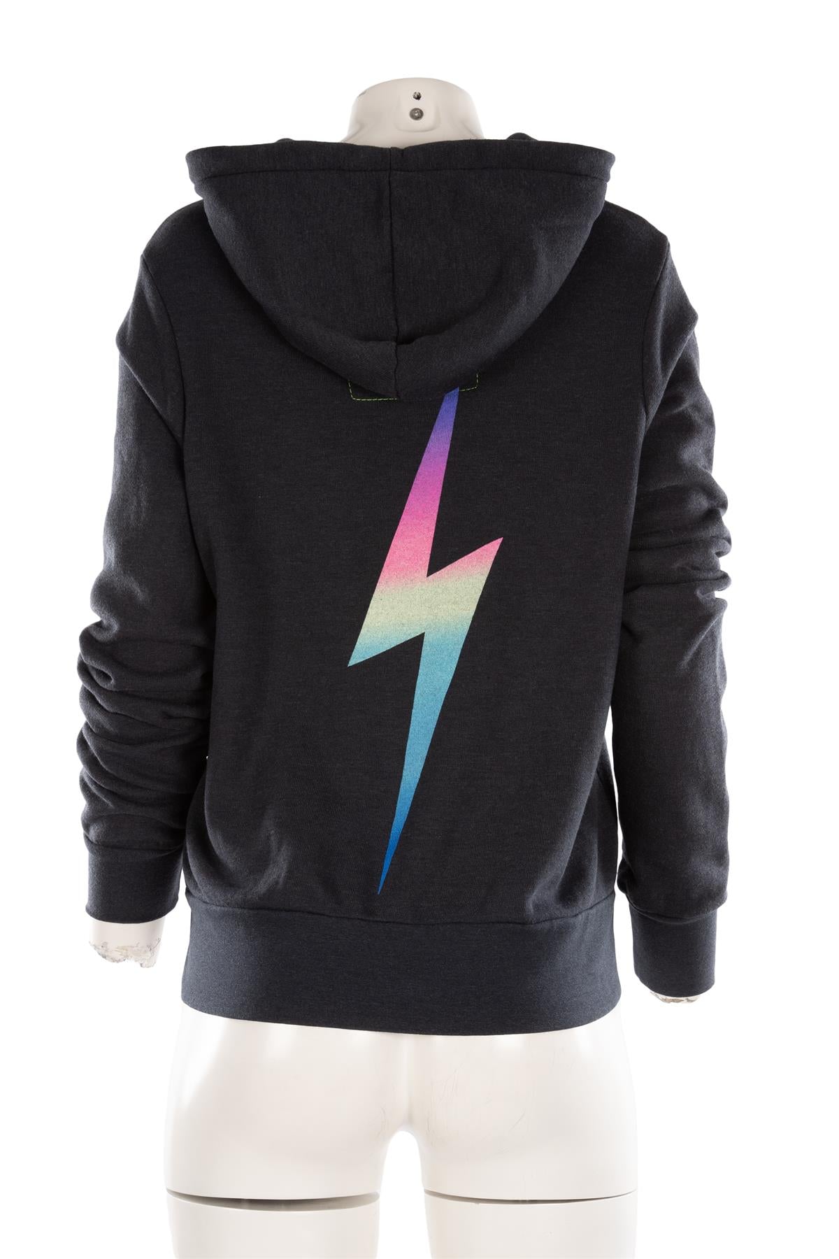 AVIATOR NATION GREY COTTON HOODIE XSMALL