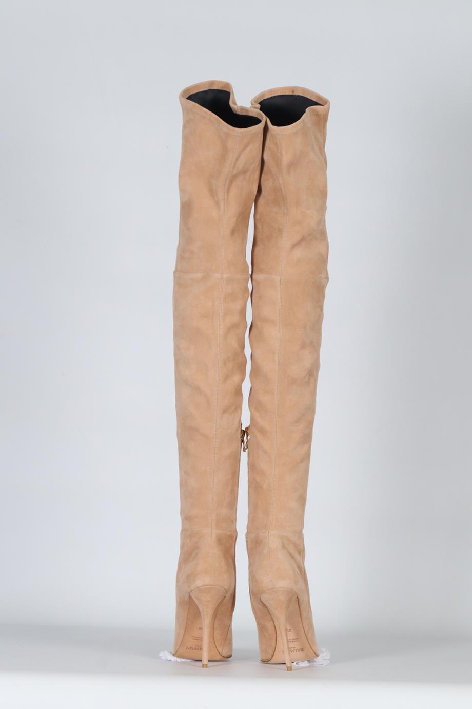 BALMAIN SUEDE OVER THE KNEE BOOTS EU 38 UK 5 US 8