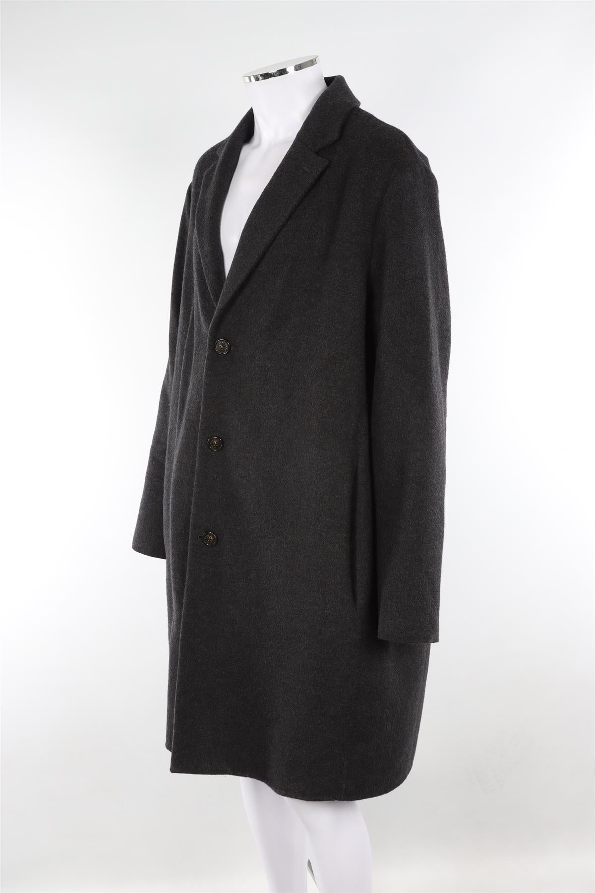 LORO PIANA GREY MEN'S CASHMERE COAT IT 56 UK/US 46