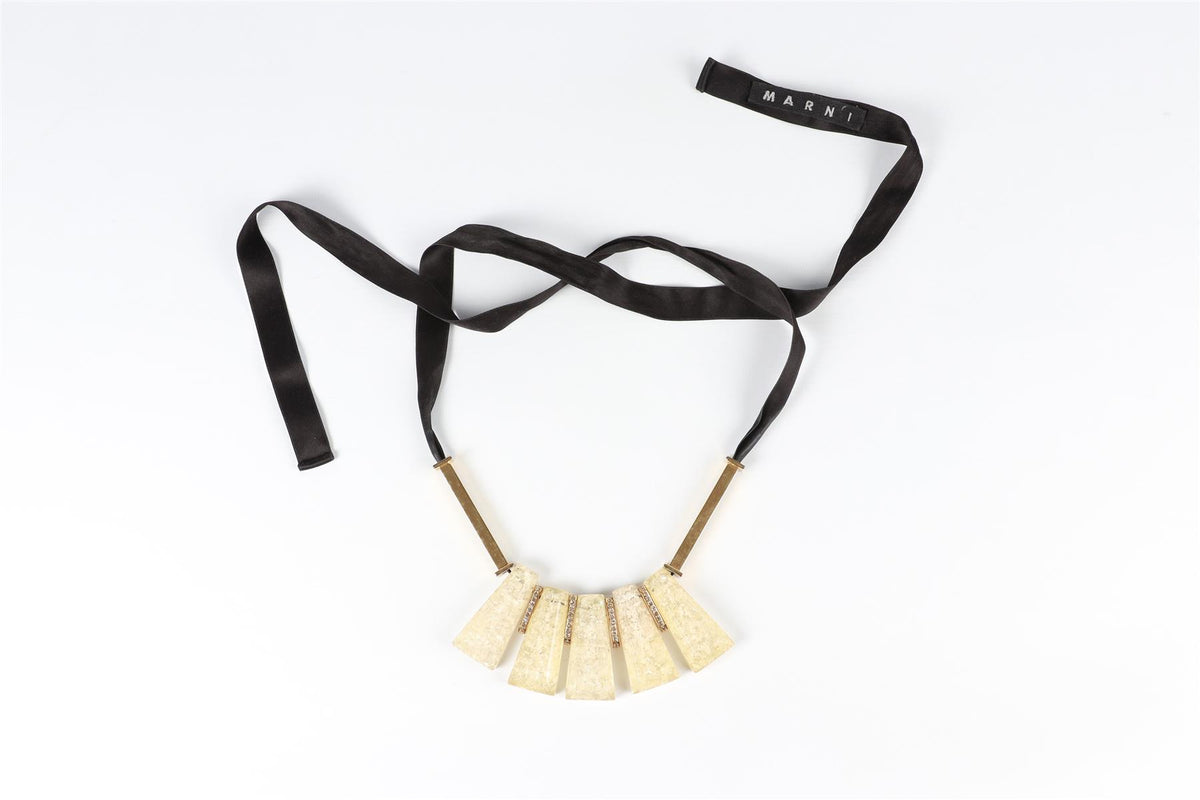 MARNI GOLD ACRYLIC NECKLACE