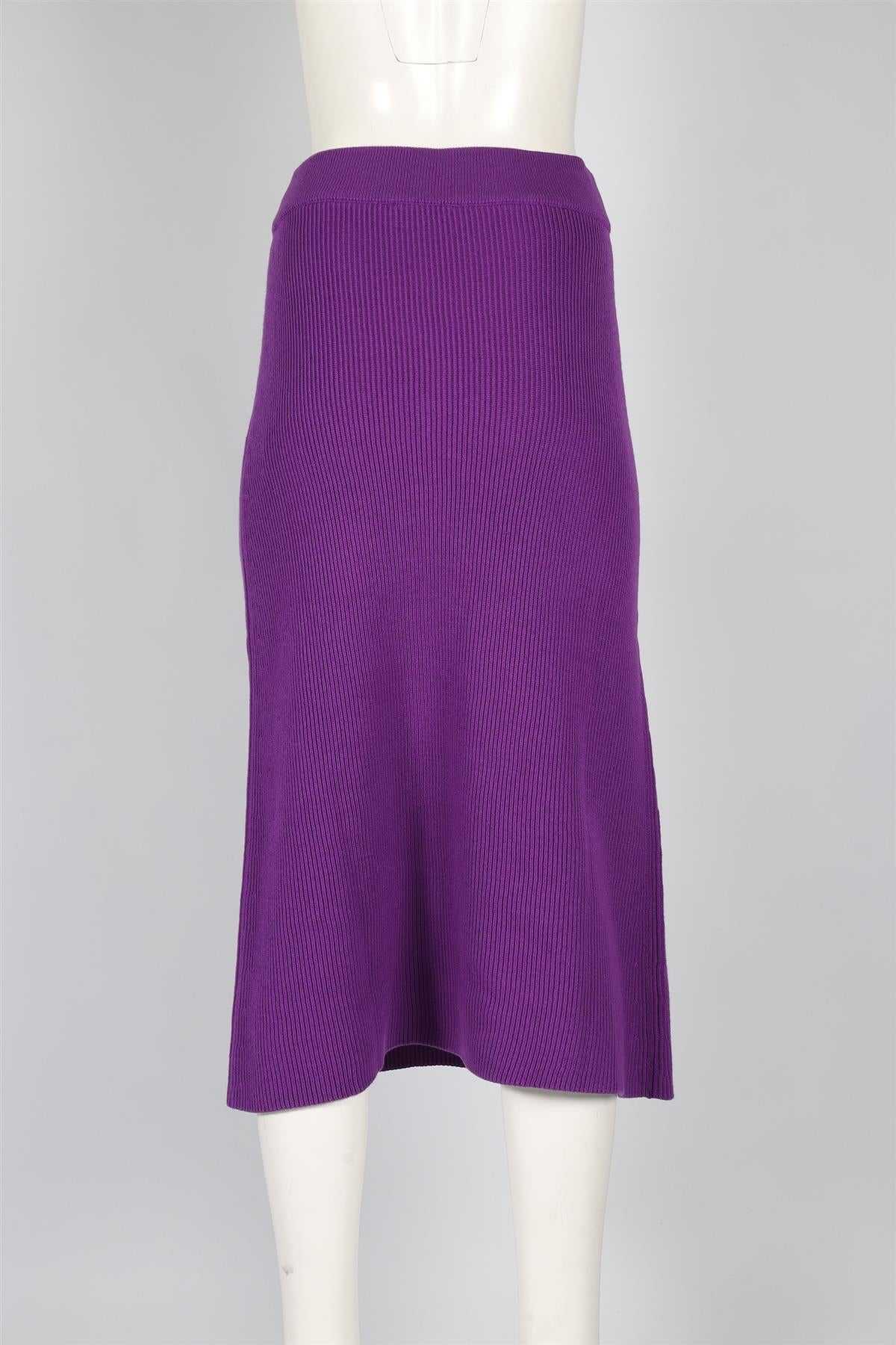 SEZANE PURPLE WOOL SKIRT MEDIUM