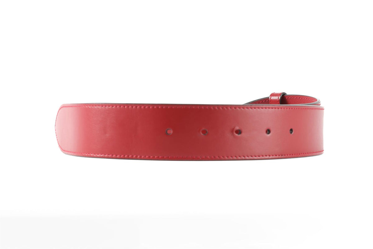 GUCCI RED GG LEATHER BELT 90 CM