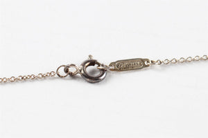 Tiffany & Co Blue Double Heart Sterling Silver Chain Necklace