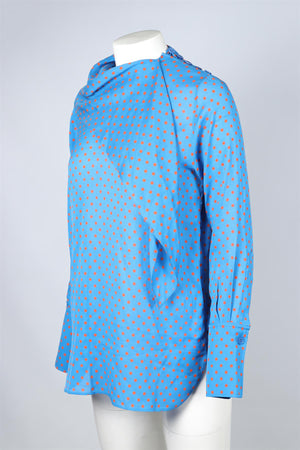JOSEPH BLUE SILK TOP FR 36 UK 8