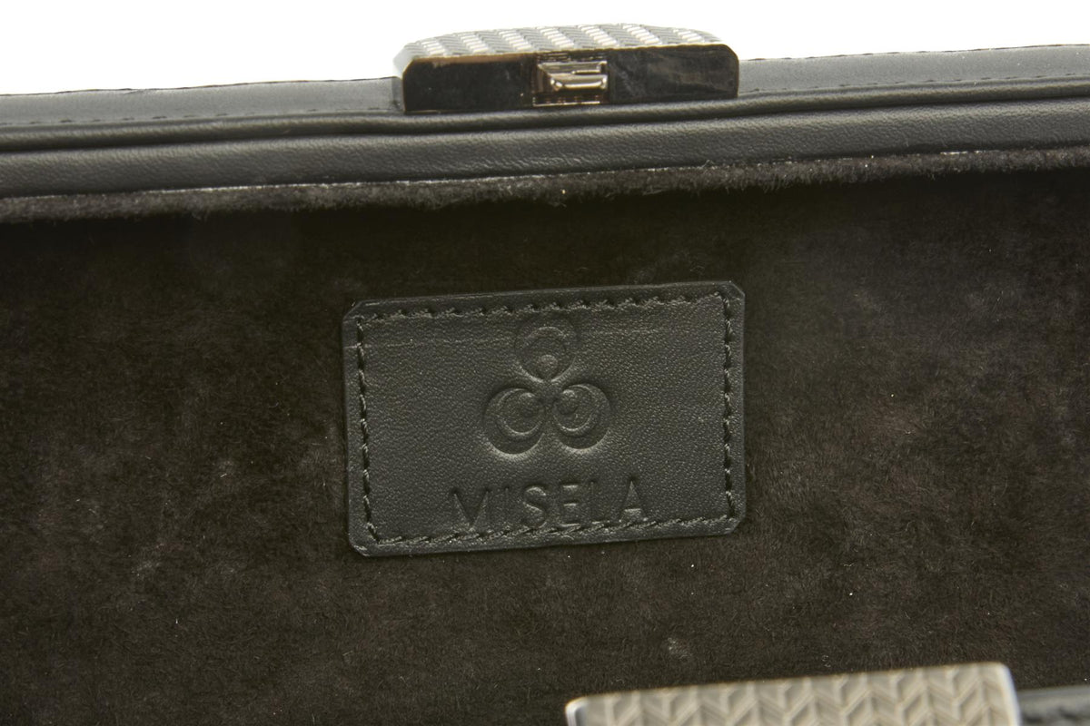 MISELA BLACK LEATHER CLUTCH