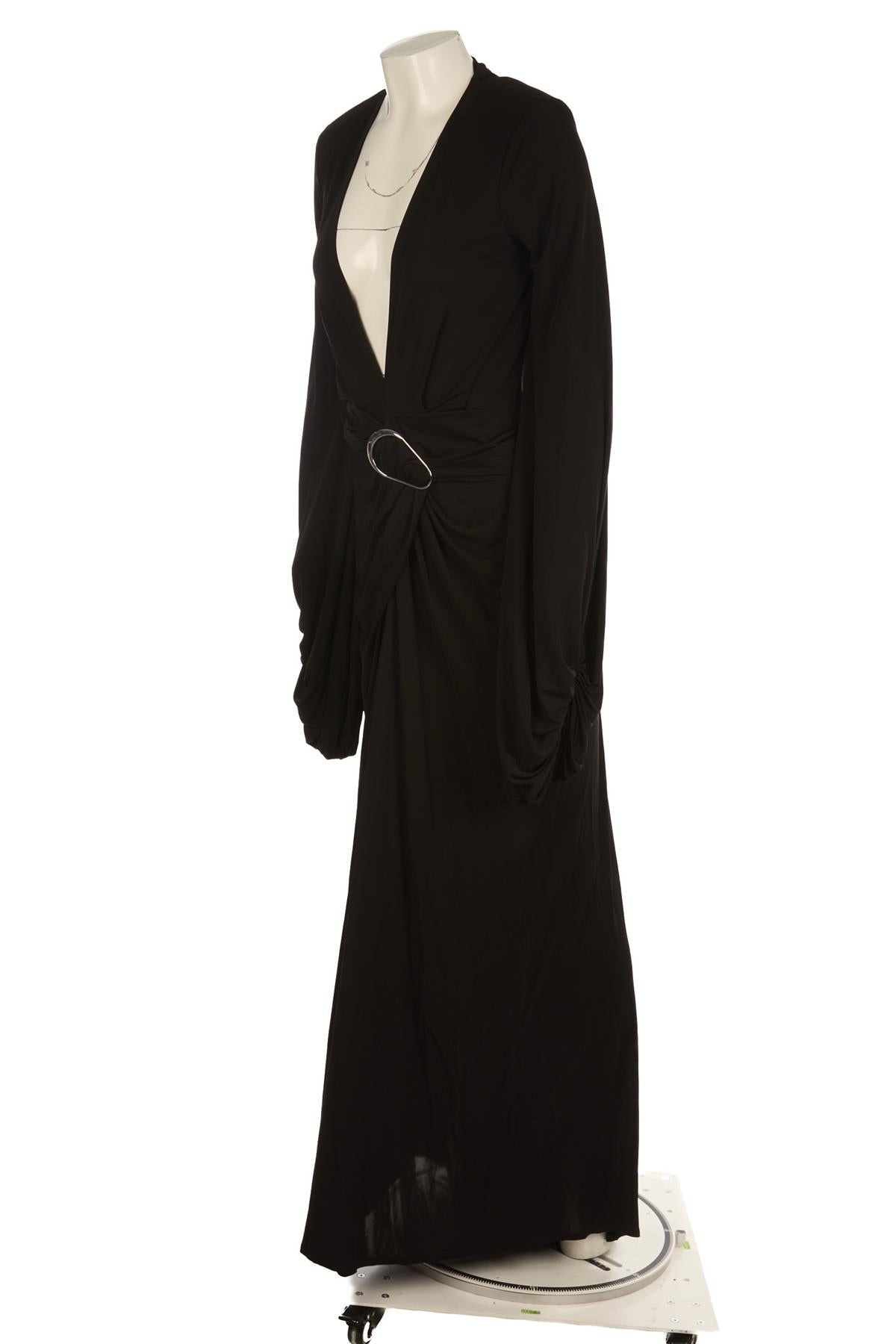 RAT & BOA BLACK JERSEY MAXI DRESS SMALL